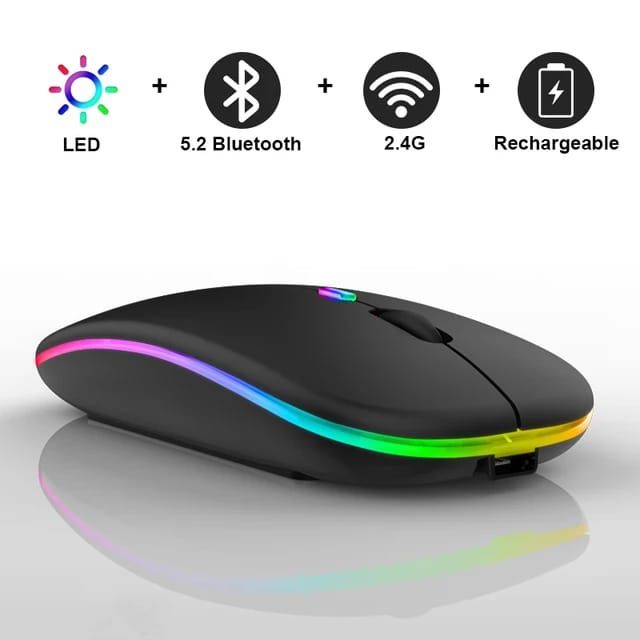 RGB 3 IN1 RECHARGEABLE WIRELESS MOUSE