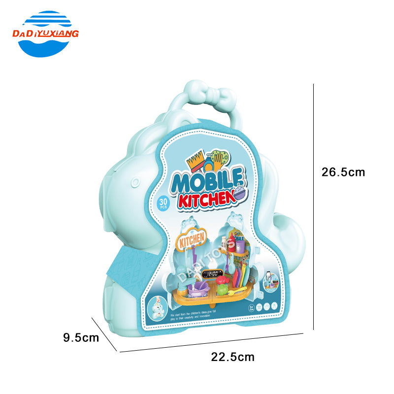 29-Piece Mobile Kitchen Playset