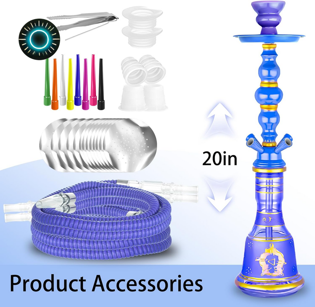 21" Hookah 4 Hose Set